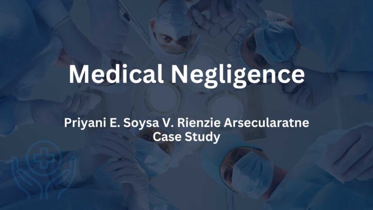 Medical negligence cases in sri Lanka - AI Pazz Legal research