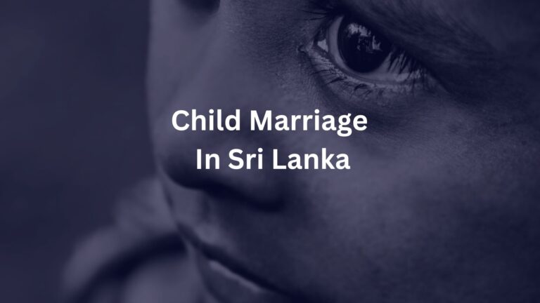 Child Marriage In Sri Lanka