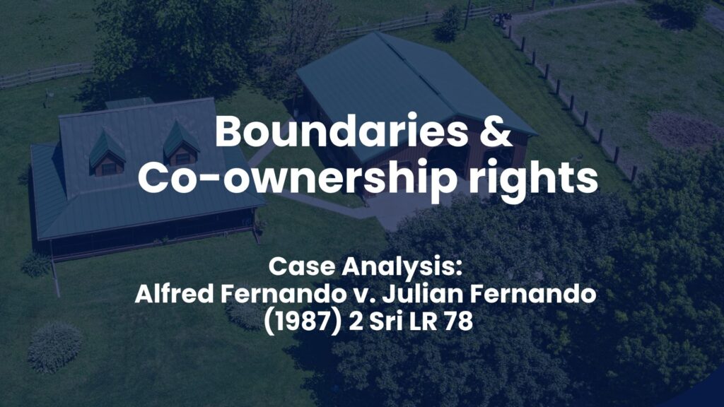 Boundaries & Co-ownership rights