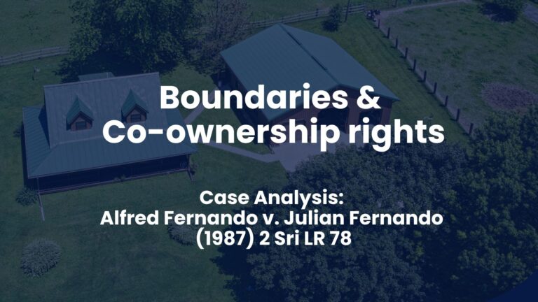 Boundaries & Co-ownership rights