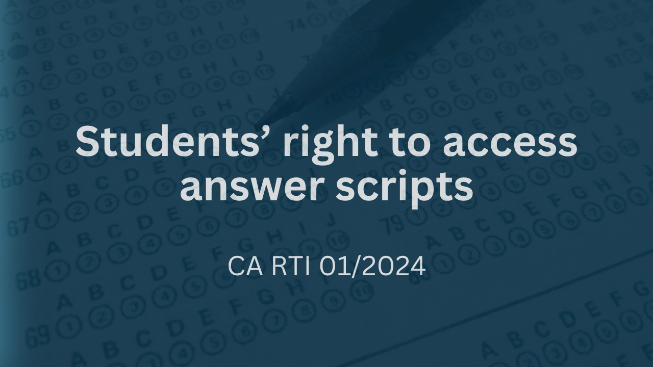 Students right to access answer scripts under RTI Act