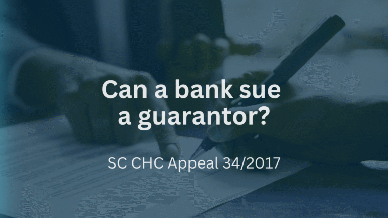 Can a bank sue a guarantor