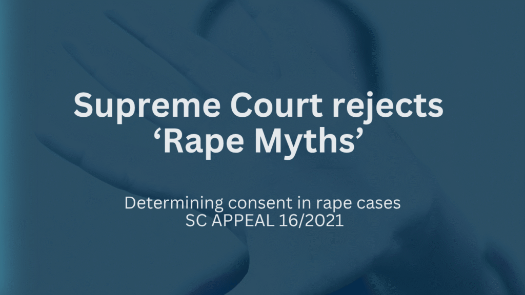 Determining consent in rape cases